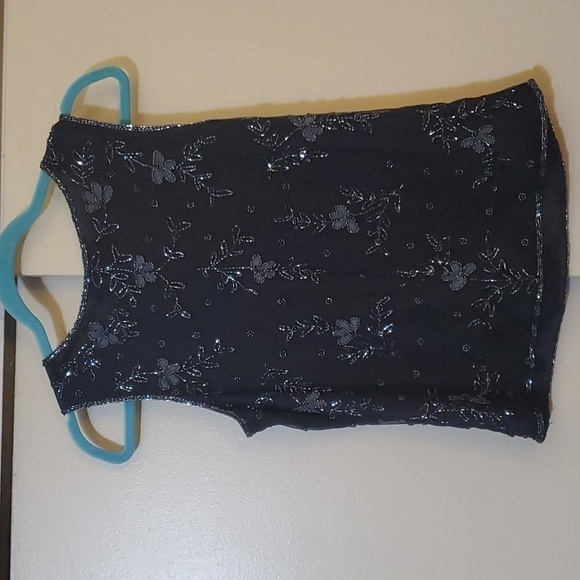 Classic Creations Beaded Floral Tank Size Small - Picture 5 of 6